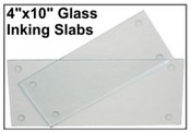 4" X 10" Glass Inking Slab