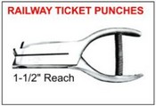 #5 Railway Ticket Punch, 1-1/2" Reach