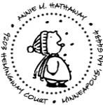 Catching Snowflakes Monogram Address Stamp