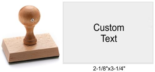 XL Wood Handle Custom Logo Stamp