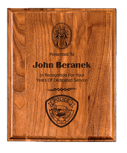 Recognition Awards
Awards and Plaques
Award
5C1301 8X10 Step Edge Genuine Walnut Plaque