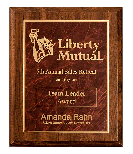 Recognition Award
Awards
5C204 8"x10" Cherry finish plaque