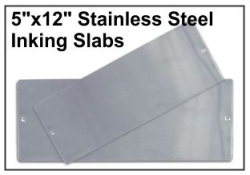 5" x 12" Stainless Steel Inking Slab