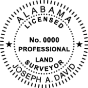 ALABAMA Pre-Inked State Surveyor Stamp
