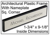1-3/4" x 9-1/8" Plastic Frame w/Name Plate