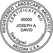 ARIZONA Self-Inking State Surveyor Stamp