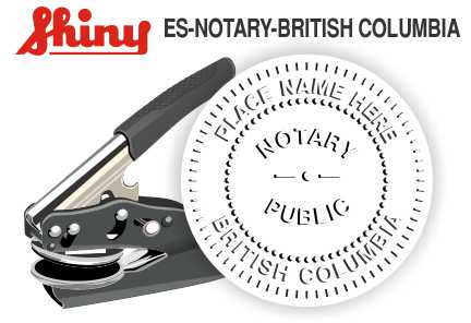 British Columbia Notary Embosser
Public Notary Seal