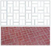 Basket Weave Tile Stencil