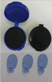No. 1 Blue Fingerprint Ink Pad, 1-1/2 Dia.