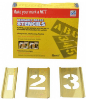 2" Brass Stencil Set - 24 Pcs. Number Set