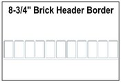 Brick Header Border Stencil Pattern