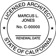 California Architectural Pre-Inked Stamp