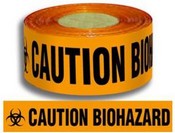 "CAUTION BIOHAZARD" Barrier Tape