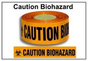 "CAUTION BIOHAZARD" Barrier Tape