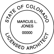 Colorado Architectural Pre-Inked stamp