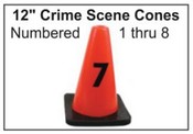 Crime Scene Cones
Street Cones Numbers 1-8
Evidence Collection Cone
Evidence Cones numbered 1-