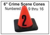 Crime Scene Cones - Numbers 9-16
6" Crime Scene Cones - Numbers 9-16
Crime Scene Cones
Street Cones Numbers 9-16
Evidence Collection Cone
Evidence Cones numbered 9-16