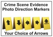 Photo Direction DOWN Arrow
Evidence Collection Markers
Crime Scene Markers
Evidence Photo Markers