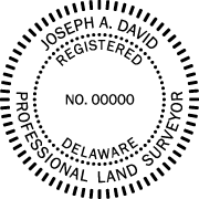 Delaware Self-Inking State Surveyor Stamp