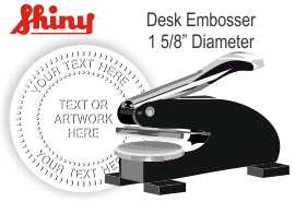 Desk Embossing Seal 1-5/8" Dia.