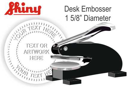 Desk Embossing Seal 1-5/8" Dia.