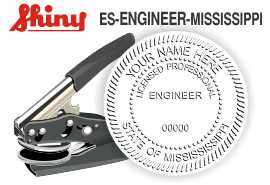 Mississippi Engineer Embossing Seal