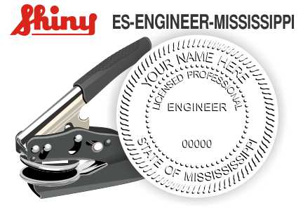 Mississippi Engineer Embossing Seal