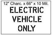 Electric Vehicle Only Stencil