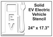 EV Electric Vehicle Charging Station Stencil