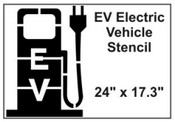 EV Electric Vehicle Charging Station Stencil