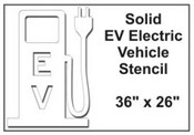 EV Electric Vehicle Charging Station Stencil