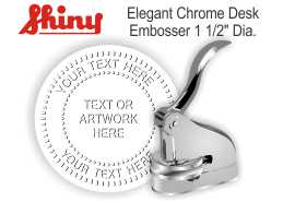 Elegant Chrome Embosser 
Elegant Desk Embosser - Chrome