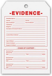Evidence ID Only Tags - 100 tags/pkg