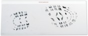 6"x15" Transparent Hinged Footprint Residue Lifter