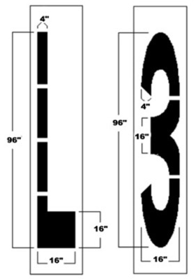 Federal 96" Letters & Numbers Stencil