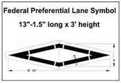 Federal Spec Preferential Lane Stencil