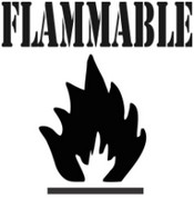 12" Flammable Safety Symbol Stencil