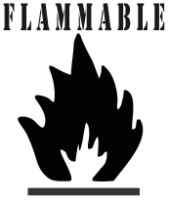 12" Flammable Safety Symbol Stencil