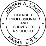 Hawaii Pre-Inked State Surveyor Stamp