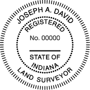 Indiana Self-Inking State Surveyor Stamp