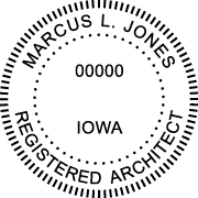 Iowa Architectural Pre-Inked Stamp