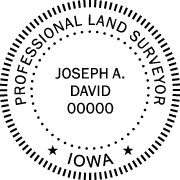 Iowa Self-Inking State Surveyor Stamp