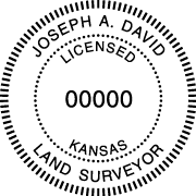 Kansas Pre-Inked State Surveyor Stamp
Surveyor Stamp
Engineering Stamp
Architectural Stamp
Mechanical Engineer Stamp
Land Surveyor Stamp