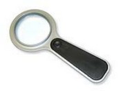 2" Dia. 3X Handheld Acrylic Lens Magnifier w/Light