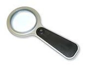 2" Dia. 3X Handheld Acrylic Lens Magnifier w/Light