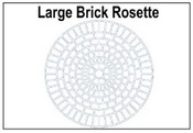 Large Brick Rosette Stencil Pattern