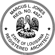 Louisiana Architectural Pre-Inked Stamp