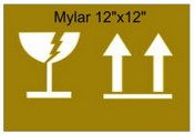 12"x12" Mylar Fragile / Up Freight Marking Stencil