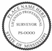 Mississippi  Self-inking Surveyor Stamp