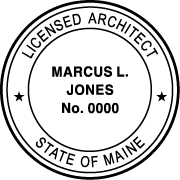 Maine Architectural Pre-Inked Stamp